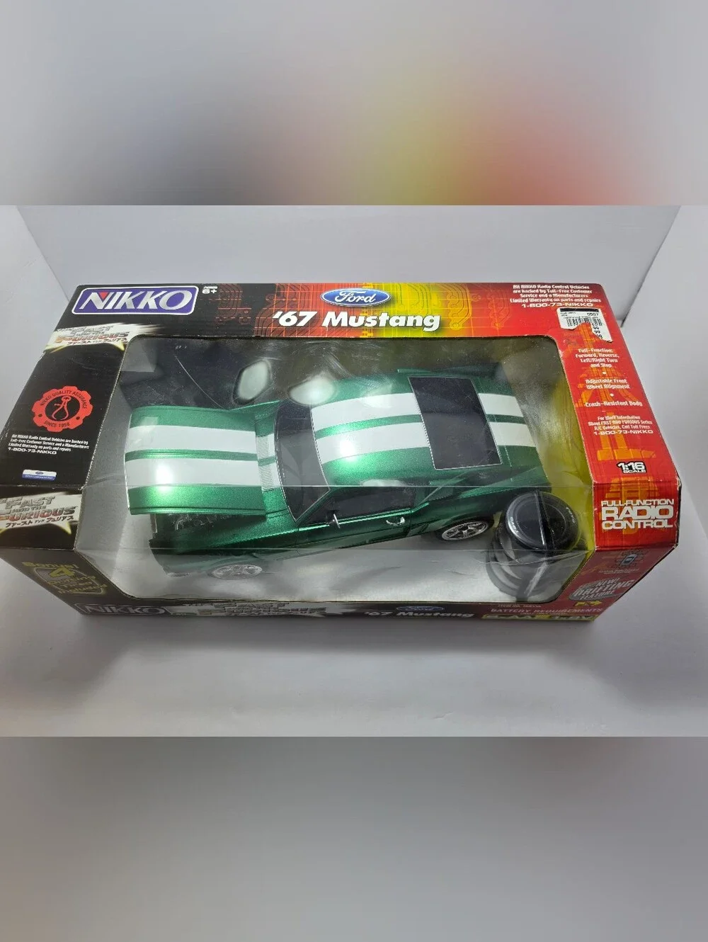 Nikko 1967 Mustang Fastback The Fast & The Furious RC 1:16 scale NEW RARE NIB